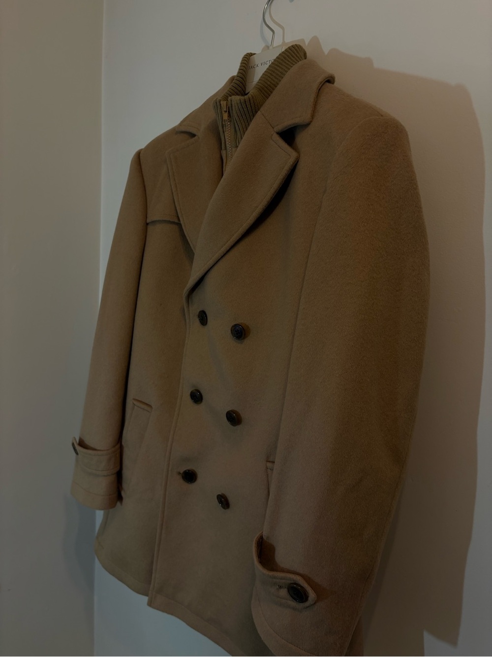 Ralph Lauren Wool Pea Coat W Sweater Zip Attached (42R)